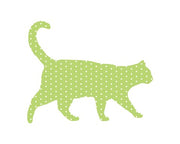 Dot Pattern Cat - Green by Color Me Happy