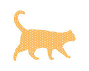 Dot Pattern Cat - Orange by Color Me Happy