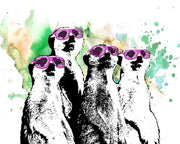 Hip Family Portrait - Pink Glasses by Color Me Happy