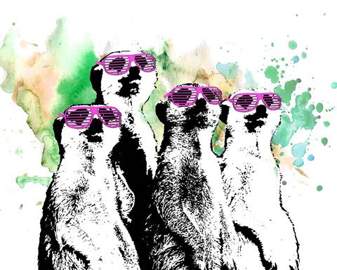 Hip Family Portrait - Pink Glasses by Color Me Happy
