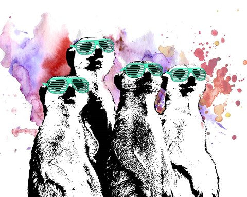 Hip Family Portrait - Aqua Glasses by Color Me Happy