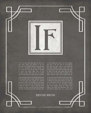 If by Rudyard Kipling - Ornamental Border Gray by Quote Master