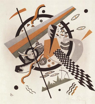 Komposition mit Schachbrettstreifen, 1922 by Wassily Kandinsky