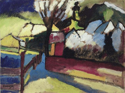 Herbstlandschaft mit Baum (1910) by Wassily Kandinsky