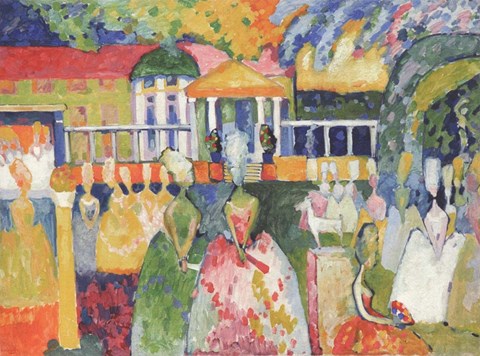 Ladies in Crinolines, 1909 by Wassily Kandinsky