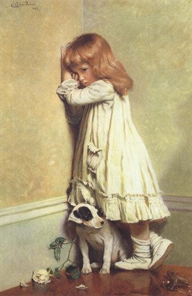In Disgrace, 1885 by Charles Burton Barber