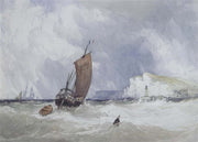 Pilot Boat Off Feecamp, Normandy by Charles Burton Barber