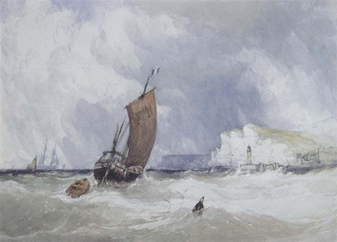 Pilot Boat Off Feecamp, Normandy by Charles Burton Barber