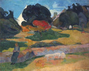 Girl Herding Pigs, 1889 by Paul Gauguin