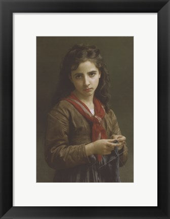 Young Girl Knitting, 1874 by William Adolphe Bouguereau