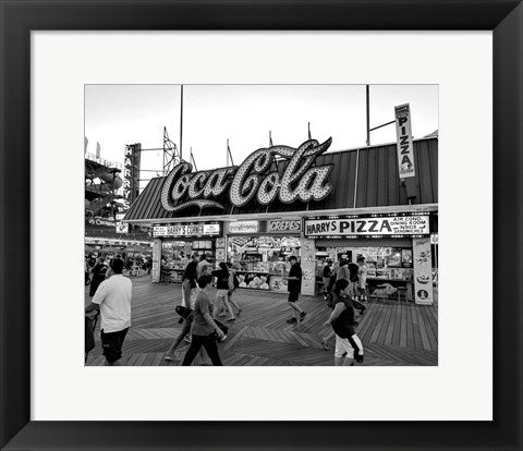 Coca Cola Sign - Boardwalk, Wildwood NJ (BW) by Rich Sbarro