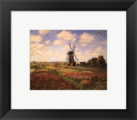 Tulip Fields with Windmill by Claude Monet