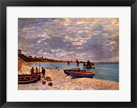 Beach at Sainte-Adresse by Claude Monet