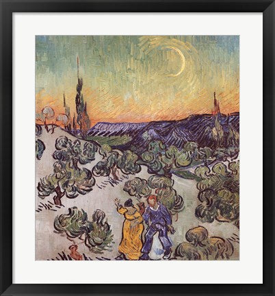 The Promenade, Evening by Vincent Van Gogh