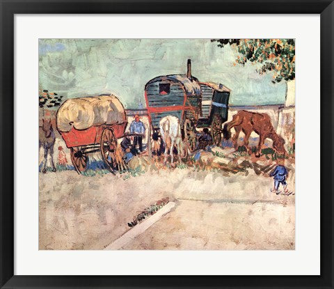 Encampment of Gypsies with Caravans, near Arles, c.1888 by Vincent Van Gogh