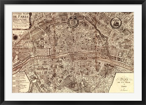 Plan de la Ville de Paris, 1715 by Nicolas De Fer