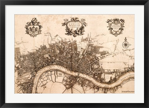 Plan of the City of London, 1720 by John Stow