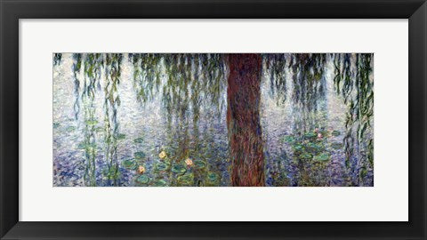 Waterlilies: Morning with Weeping Willows, detail of the left section, 1915-26 by Claude Monet