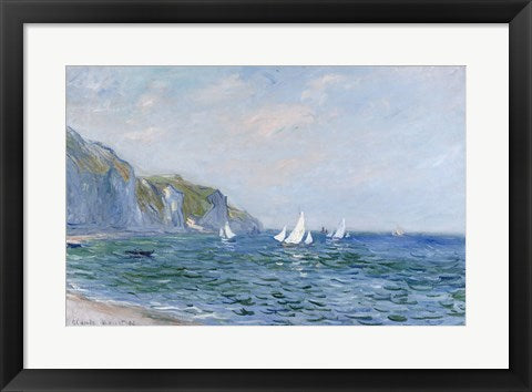 Cliffs and Sailboats at Pourville by Claude Monet