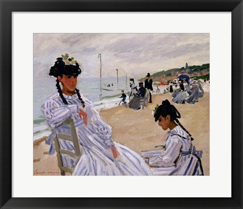 On the Beach at Trouville by Claude Monet
