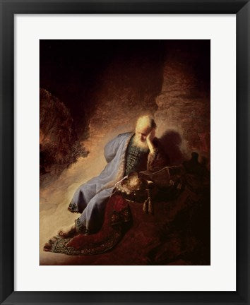 Jeremiah mourning over the Destruction of Jerusalem by Rembrandt van Rijn