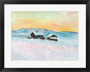 Norwegian Landscape, Blue Houses, 1895 by Claude Monet
