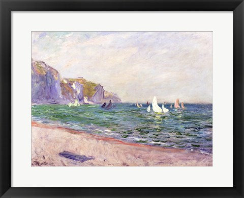 Boats below the Cliffs at Pourville, 1882 by Claude Monet