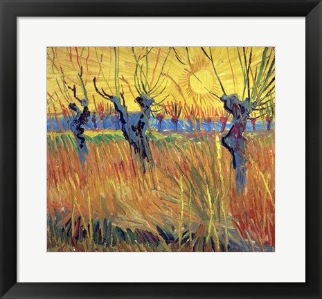 Pollarded Willows and Setting Sun, 1888 by Vincent Van Gogh