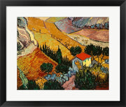 Landscape with House and Ploughman, 1889 by Vincent Van Gogh