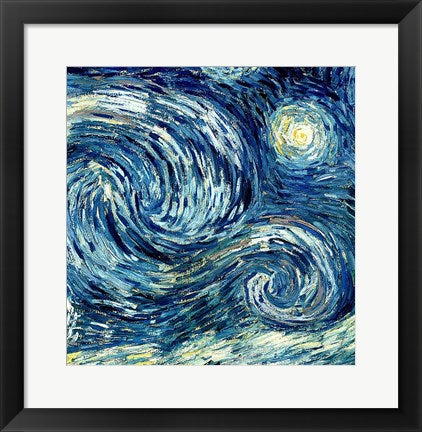 The Starry Night, June 1889 Detail B by Vincent Van Gogh