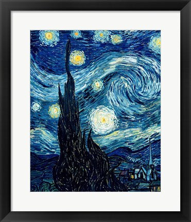 The Starry Night, June 1889 Detail A by Vincent Van Gogh