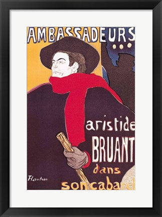 Poster advertising Aristide Bruant by Henri de Toulouse-Lautrec