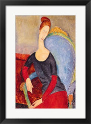 Mme Hebuterne in a Blue Chair, 1918 by Amedeo Modigliani