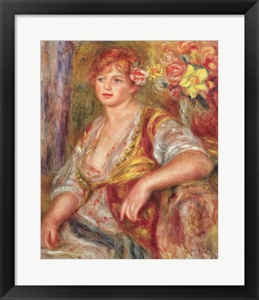 Blonde Woman with a Rose by Pierre-Auguste Renoir