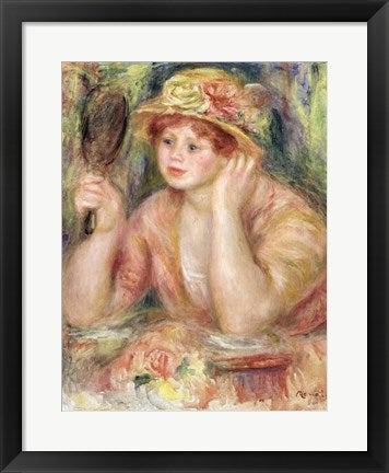 Woman with a Mirror, c.1915 by Pierre-Auguste Renoir