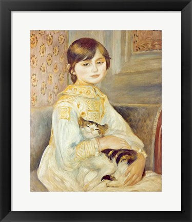 Julie Manet with Cat, 1887 by Pierre-Auguste Renoir