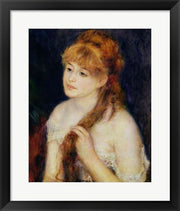 Young Woman Braiding her Hair, 1876 by Pierre-Auguste Renoir