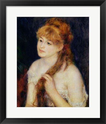 Young Woman Braiding her Hair, 1876 by Pierre-Auguste Renoir