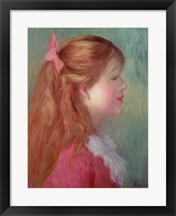 Young girl with Long hair in profile, 1890 by Pierre-Auguste Renoir