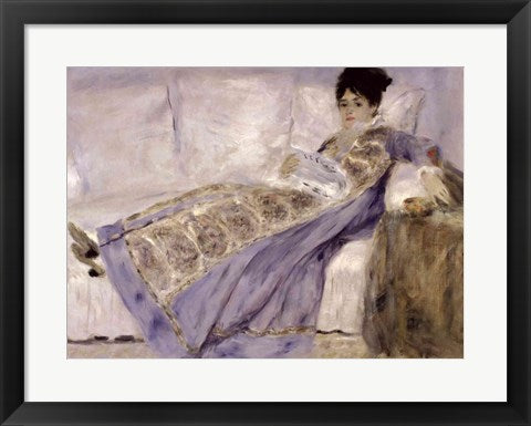 Madame Monet on a Sofa, c.1874 by Pierre-Auguste Renoir