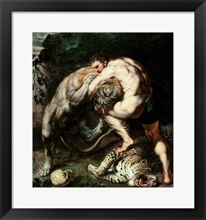Hercules Fighting the Nemean Lion by Peter Paul Rubens