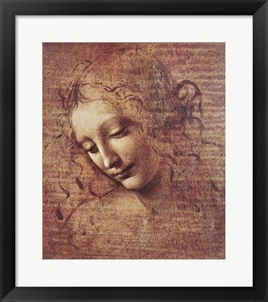 Head of a Young Woman with Tousled Hair by Leonardo Da Vinci
