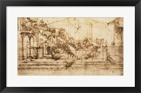 Perspective Study for the Background of The Adoration of the Magi by Leonardo Da Vinci