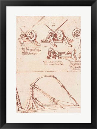 Designs for a Catapult by Leonardo Da Vinci