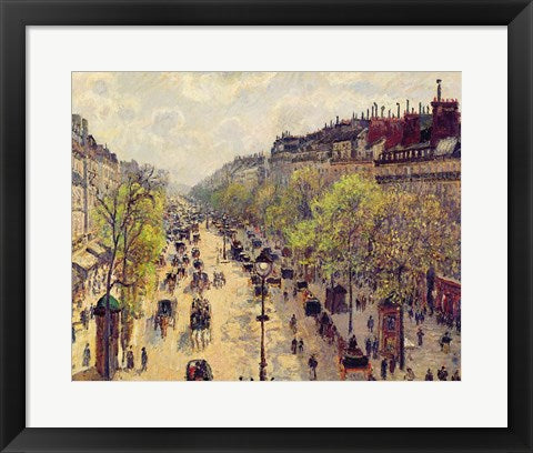 Boulevard Montmartre, Spring, 1897 by Camille Pissarro