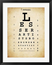 Picasso Eye Chart