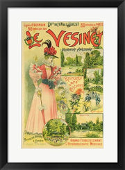 Poster for the Chemins de Fer de l'Ouest to Le Vesinet by Albert Robida