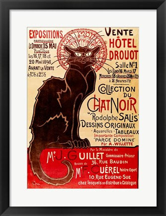 Poster advertising an exhibition of the 'Collection du Chat Noir' Cabaret by Theophile-Alexandre Steinlen