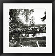 Federal battery fording a tributary of the river Rappahannock on battle day