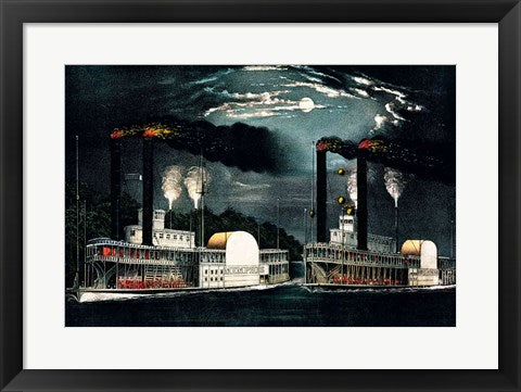 Midnight Race on the Mississippi by Frances flora bond Palmer